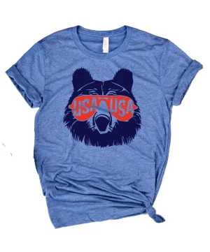 USA Bear Shirt | 4th Of July Shirt | July 4th Unisex Crew