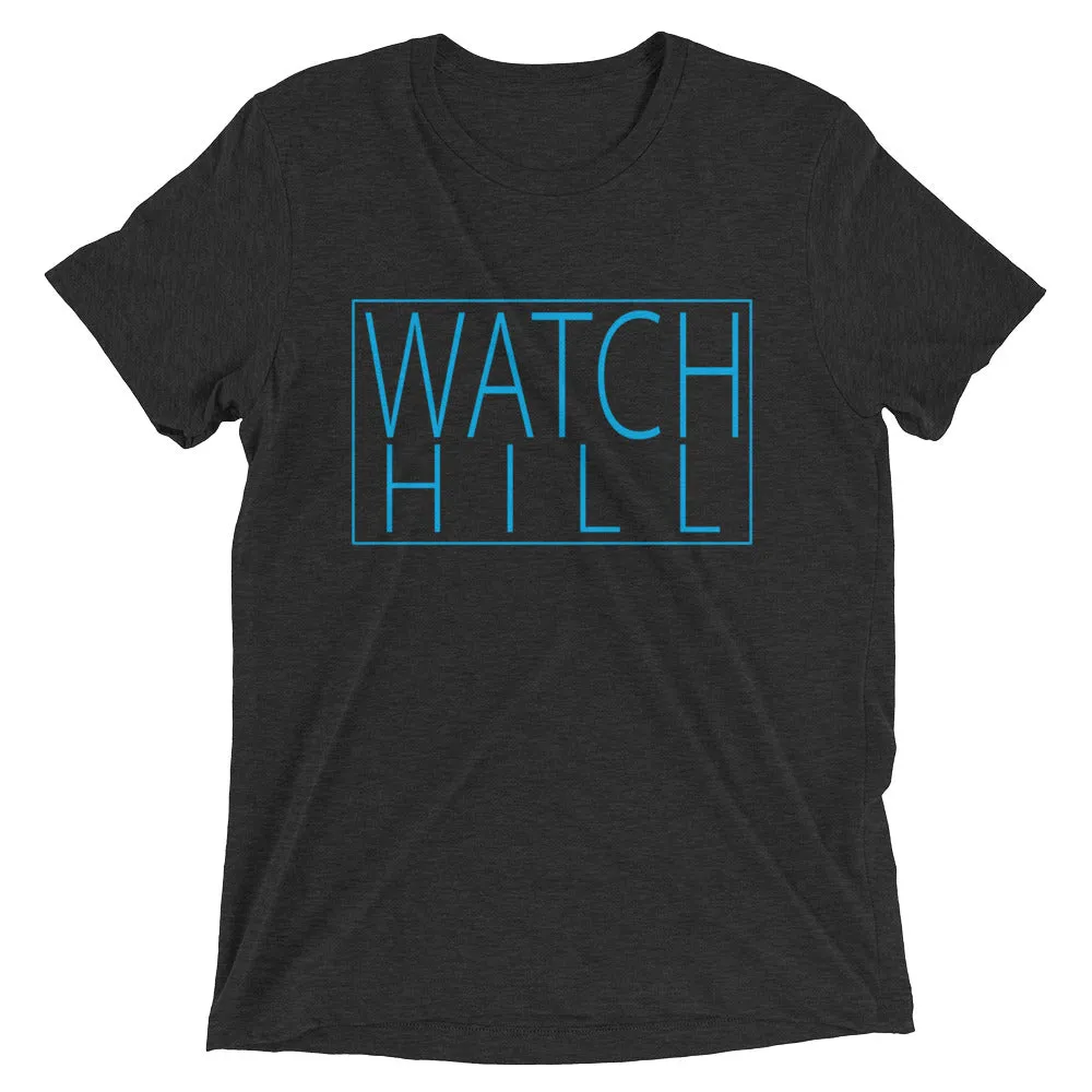 Watch Hill Rectangular Logo Premium Unisex Short Sleeve T-shirt (Cyan)