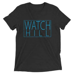 Watch Hill Rectangular Logo Premium Unisex Short Sleeve T-shirt (Cyan)
