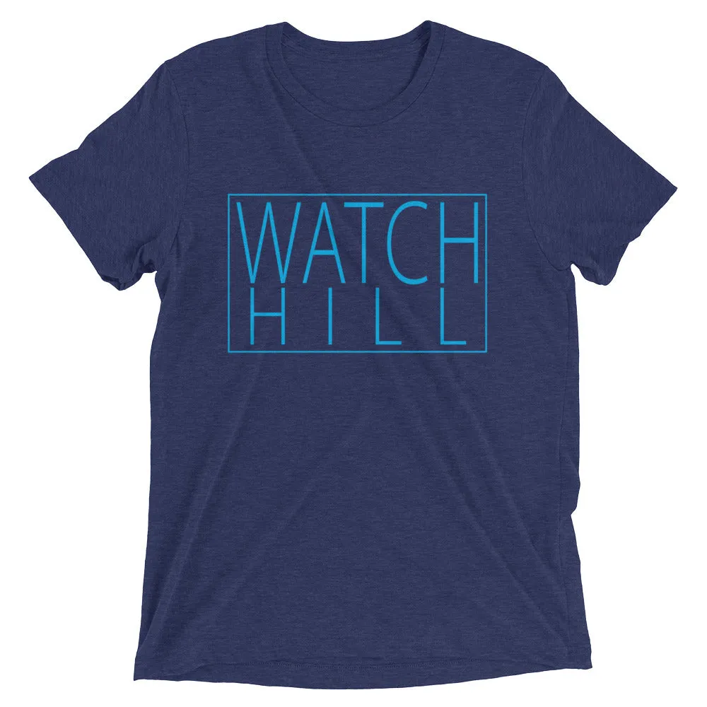 Watch Hill Rectangular Logo Premium Unisex Short Sleeve T-shirt (Cyan)