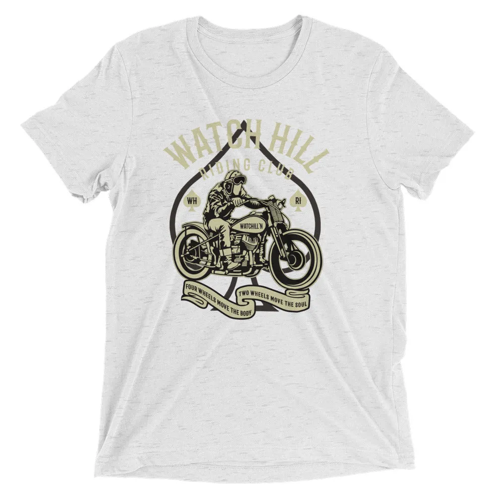 Watchill’n ‘Riders Club 2’ Unisex Short sleeve t-shirt (Creme/Dk Grey)