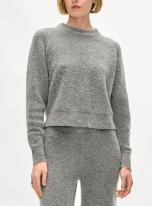 WHITE   WARREN | Boucle Cashmere Blend Sweatshirt