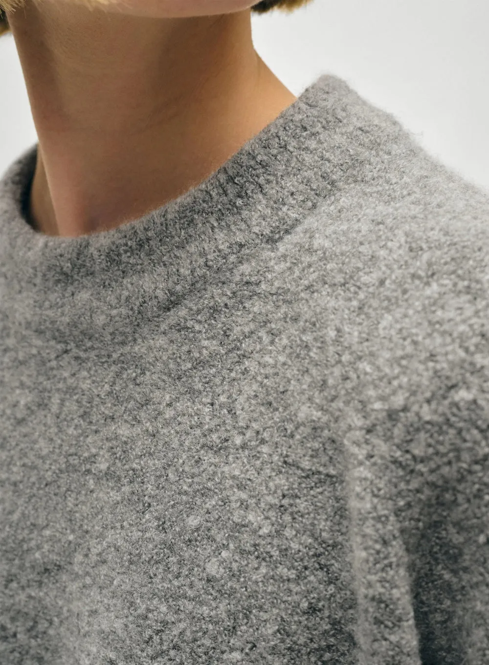 WHITE   WARREN | Boucle Cashmere Blend Sweatshirt