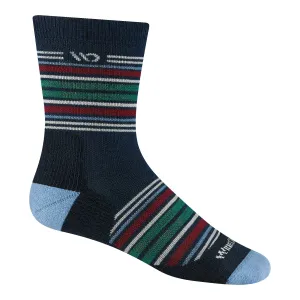 Wide Open Mens Multi-Stripe Cushioned Micro Crew Socks