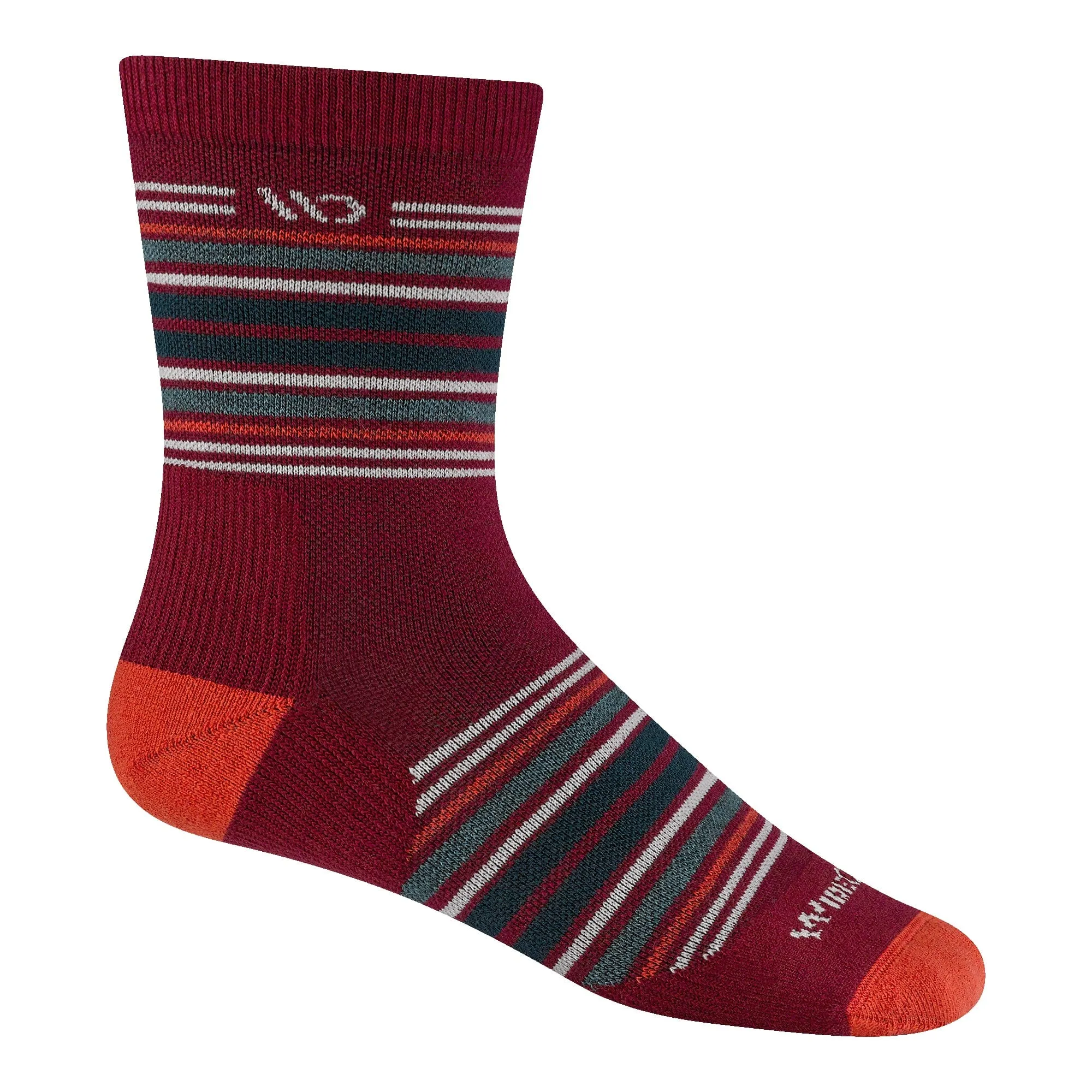 Wide Open Mens Multi-Stripe Cushioned Micro Crew Socks