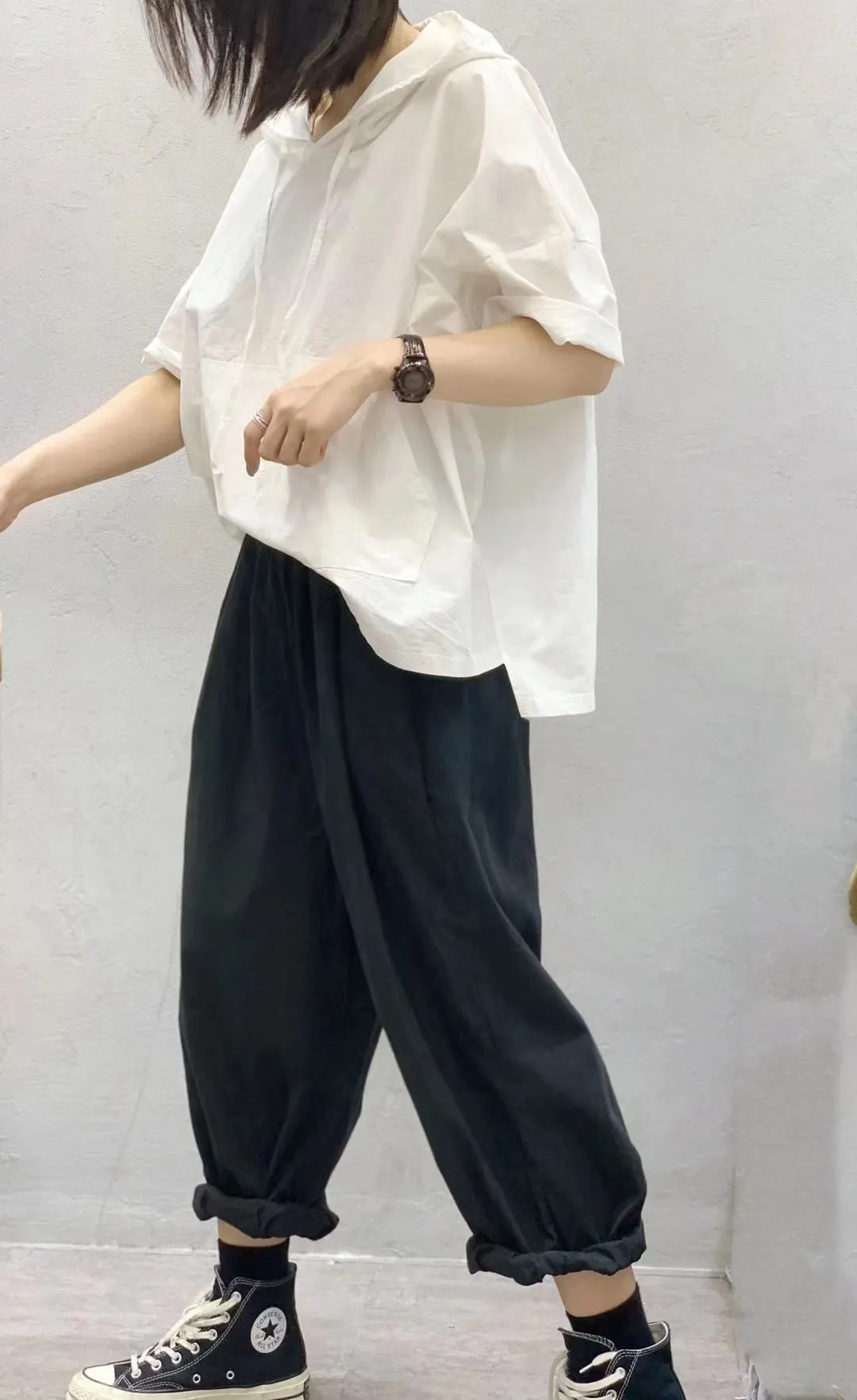 Women Linen Drawstring Leisure Fall Jacket