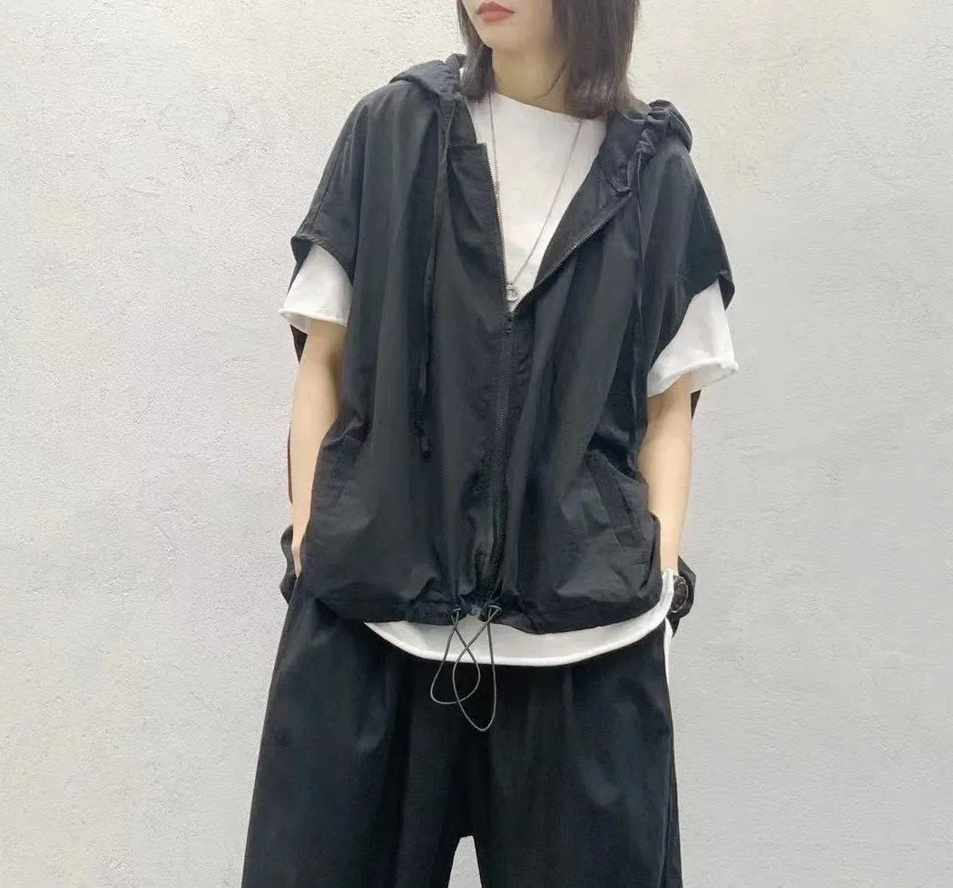 Women Linen Drawstring Leisure Fall Jacket
