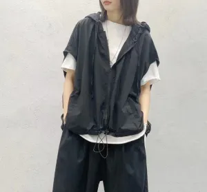 Women Linen Drawstring Leisure Fall Jacket