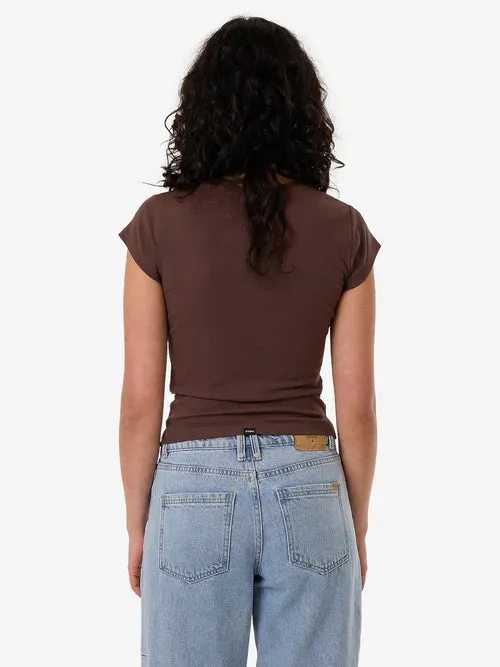 Women's Dalia Club Tee - Coffee