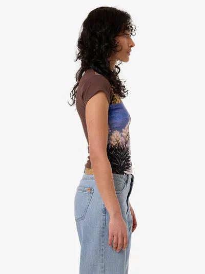 Women's Dalia Club Tee - Coffee