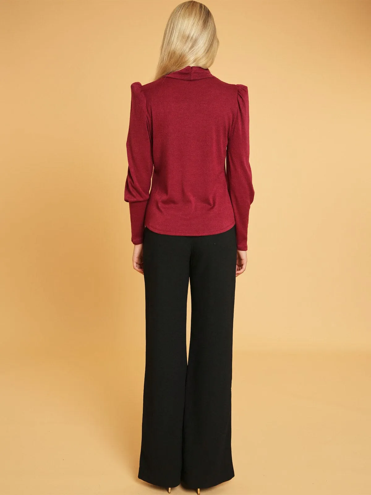 WOMEN'S LONG SLEEVE TURTLE NECK TOP