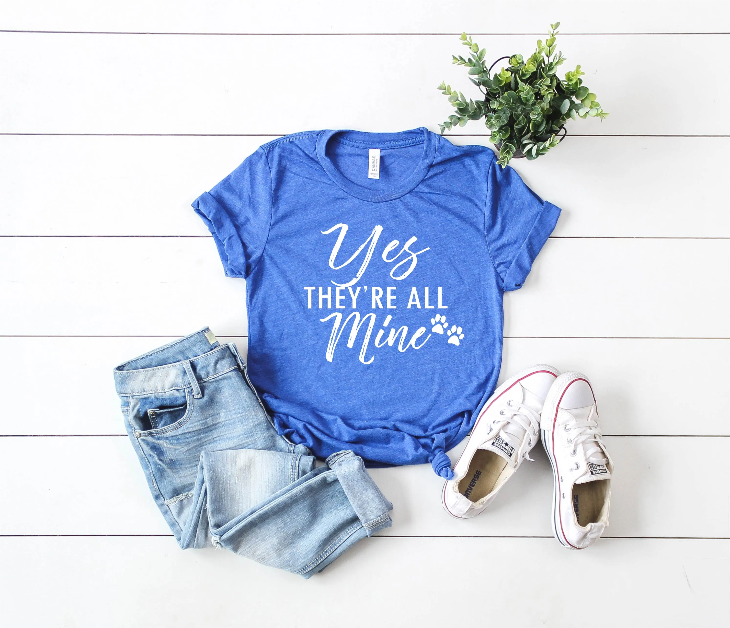 Yes They're All Mine - They Are All Mine - Funny Mom Shirt - Mama Shirt - Full Hands Full heart Shirt Mama Bear