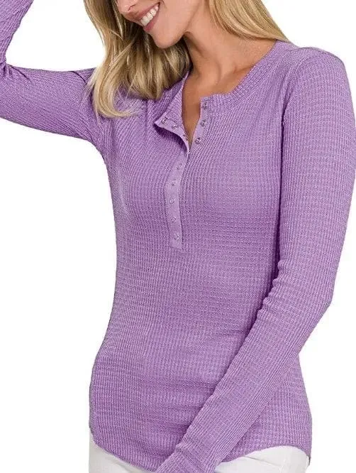 Zenana lavender Snap button top