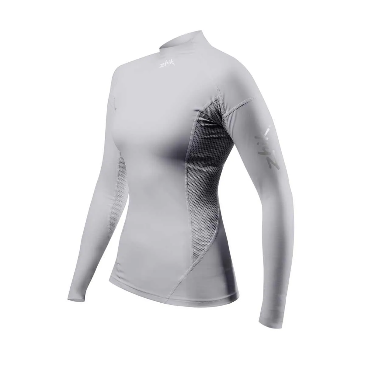 Zhik Womens Long Sleeve Spandex Rash Vest Top - Platinum